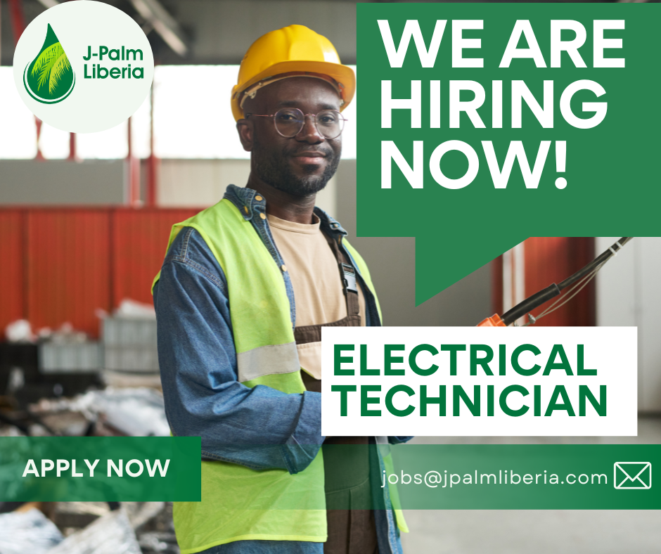 Vacancy: Electrical Technician (Gbarnga, Bong County)