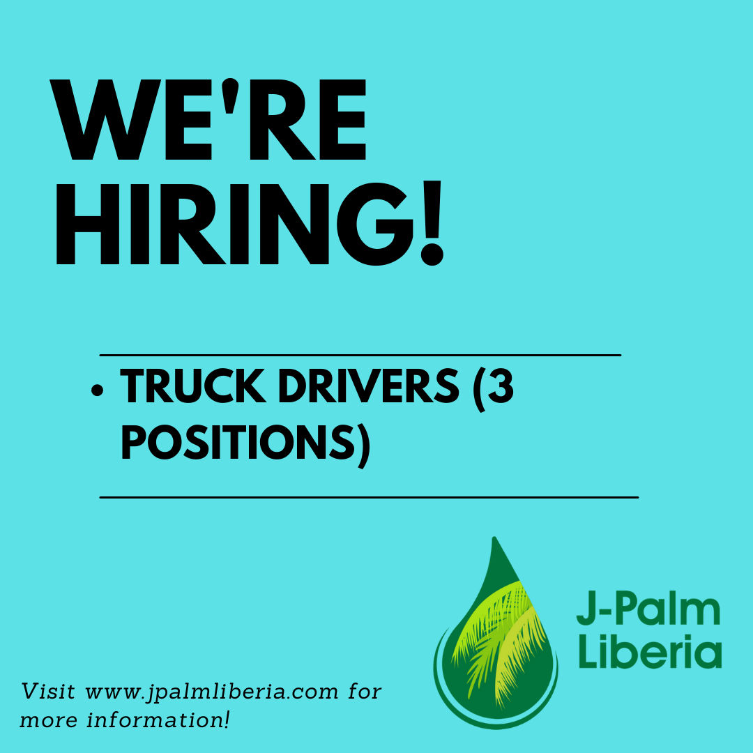 Vacancy Truck Driver (3 Positions) JPalm Kernel Fresh Liberia