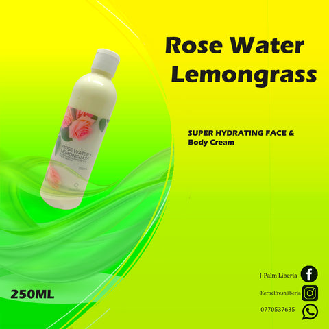 Rose Water & Lemongrass Super Hydrating Face & Body Cream