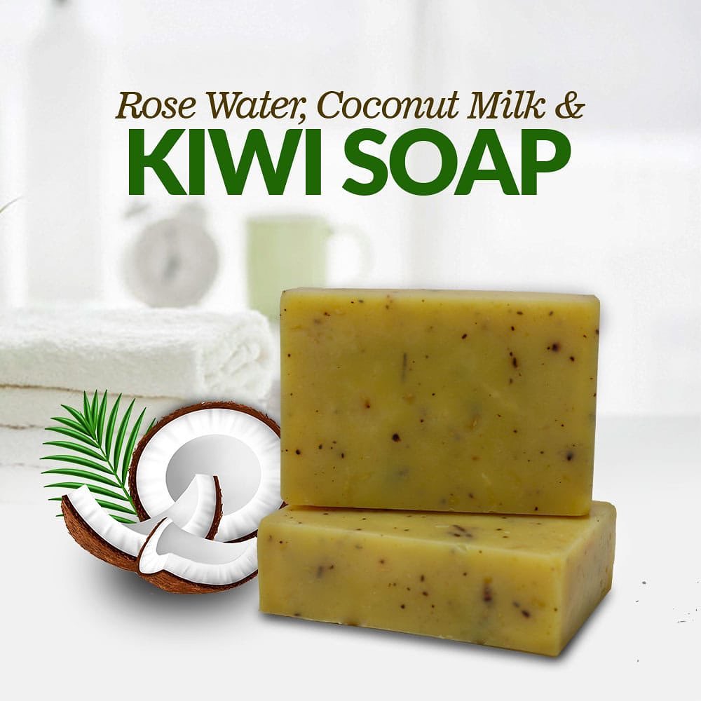 Rose Water, Coconut Milk & Kiwi Soap